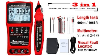 2023 Newest ET628 Network Cable Tester Visual Fault Locator Multimeter 3 in 1 [upl. by Ayna]