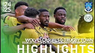 Wolverhampton Casuals 03 Rugby Town  030824  FA Cup Extra Preliminary Round  Match Highlights [upl. by Ursala631]