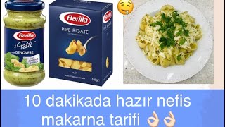 Fesleğen soslu makarna tarifi barilla pesto sosunu denedik 👍🏻  Farklı yemek tarifleri [upl. by Nira]