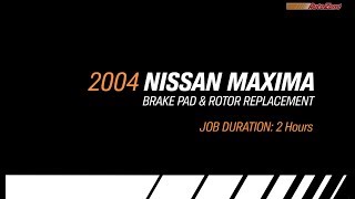 Replacing Brake Pads amp Rotors on a 2004 Nissan Maxima  Make Model Series [upl. by Orth]