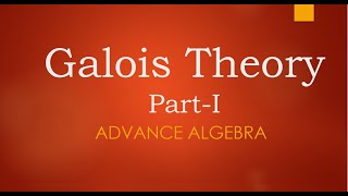 Galois Theory Lecture 33 by Dr Sanjeeve Rana [upl. by Ohare581]