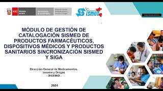 Capacitación para el uso de la nueva versión web Módulo de Gestión de Catalogación SISMED [upl. by Turoff]