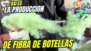 Como es la fabricación del filamento de las botellas de plastico para relleno de almohadas [upl. by Tterrag]