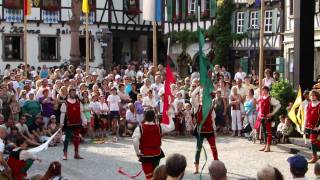 Peter und Paul Fest Bretten  Fahnenschwinger Contrada della Corte Italien  040710 Bretten [upl. by Kcirddet]