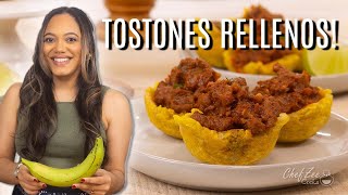 Tostones Rellenos de Carne  Stuffed Plantain Recipe  Chef Zee Cooks [upl. by Sheppard]