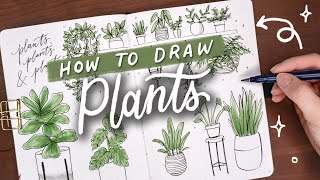 How to Draw Plants 10 Ways Doodle Tutorial [upl. by Sidonnie]