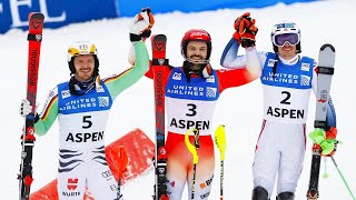 FIS Alpine Ski World Cup  Mens Slalom Run 2  Aspen USA  2024 [upl. by Nikolos]