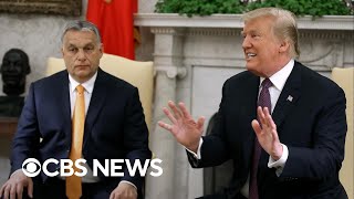 Trump meeting with Hungarys Orban who met with Putin less than a week ago [upl. by Nurav968]