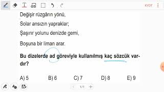 Test 52 Soru 7 İsimler soru çözümü  Ad görevinde kullanılan sözcükler [upl. by Di]