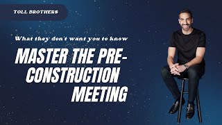 PreConstruction Meeting Insider Tips amp Advice [upl. by Hastings]