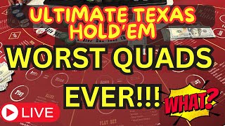 LIVE ULTIMATE TEXAS HOLD ‘EM in Las Vegas WORST QUADS EVER [upl. by Ahsiea143]