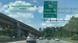 Driving through Buckhead and Downtown ATLANTA GA [upl. by Nyliac]