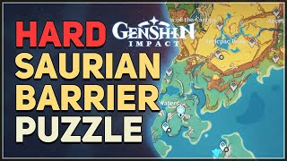 Hard Saurian Barrier Puzzle Genshin Impact Natlan [upl. by Leaffar]