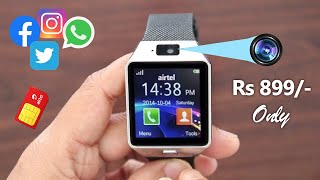 Smartwatch with camera sim card Music Storage Photo gallery 🔥 Best smartwatch under 1000 in India [upl. by Gnoht]