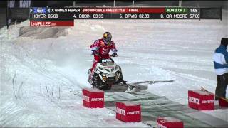 LaVallee gets gold in Snowmobile Freestyle [upl. by Nagiem]