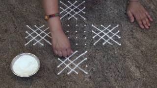 Simple And Easy Rangoli Daily RangoliChukki Rangoli with 12 dots [upl. by Mariken]