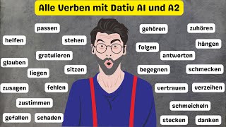 Die 25 wichtigsten DativVerben A1A2 mit BeispielenMost common dative verbs in German with examples [upl. by Sewell]