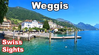 Weggis Switzerland Vierwaldstättersee Lake Lucerne 4K [upl. by Blodgett]