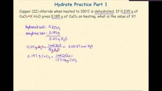 AP Chemistry Hydrate Practice Problem 1 [upl. by Aicitel]