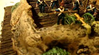 French artillery Napoleonic 28mm victrix with trenches diorama wargames terrain scenery [upl. by Malone]