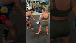 Her FIRST Muay Thai Lesson in Thailand Fitness Street [upl. by Nakashima540]