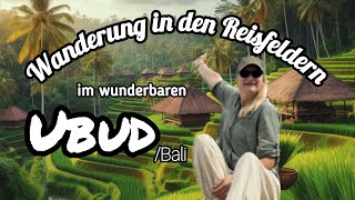 Reisfeld Wanderung in Ubud  Gibt es giftige Schlangen Bali Vlog 2  Ubud [upl. by Annawyt946]