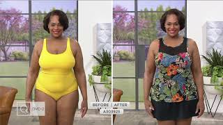 DreamShaper by Miraclesuit Olivia Tankini Swimsuit with Skirt on QVC [upl. by Iredale516]