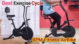 RPM fitness RPM1001 Exercise Bike review and demo 2024  Best AirBike exercise cycle in India [upl. by Aisayt]