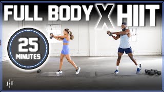 25 Minute Full Body Dumbbell HIIT Workout  Burn Fat  Build Muscle [upl. by Nabla186]