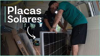 ☀️ CHEGARAM AS PLACAS SOLARES  ELÉTRICA MOTORHOME [upl. by Kwarteng]