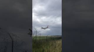 Volotea landing at LilleLesquin LIL airport short plane [upl. by Leuas]