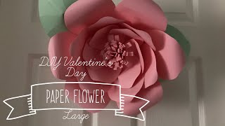 DIY Valentine’s Day Paper Flower DecorLarge [upl. by Lerred263]