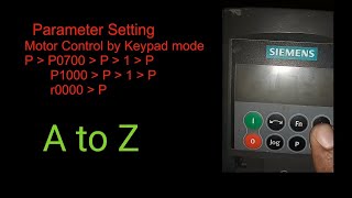 Siemens Micromaster 440 VFD Parameters setting  Factory Reset  Simulation e click bd [upl. by Buehrer]