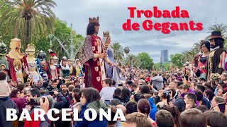 Trobada Nacional de Gegants Barcelona 2024  Celebration of 600 Years of Giants [upl. by Swisher]