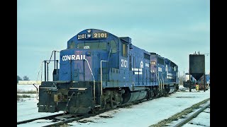 Classic Conrail Action CR GP20 2111 Marion Indiana 1983 [upl. by Schwing]