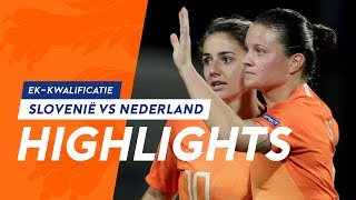 Highlights Slovenië  OranjeLeeuwinnen 4102019 EKkwalificatie [upl. by Woolson]