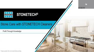 STONETECH Surface Cleaner and Stone Care Webinar [upl. by Amoakuh]