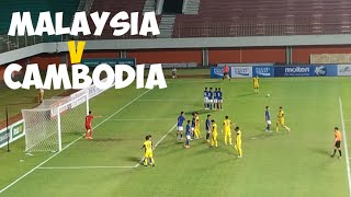 FULL HIGHLIGHTS  MALAYSIA 3 vs 0 CAMBODIA  AFF U16 Boys Championship 2022 GROUP C [upl. by Obellia]