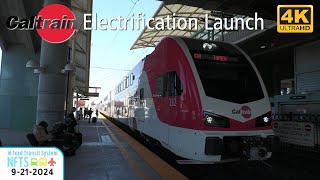 ⁴ᴷ⁶⁰ Caltrain Electric Stadler KISS Official Launch [upl. by Bigford910]