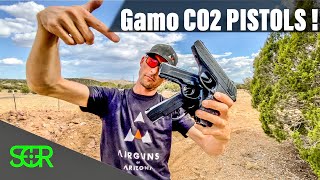 Gamo PT85 P25 and GP20 CO2 pistols REVIEW  Great BACKYARD PLINKERS [upl. by Welcher]