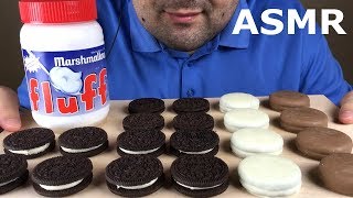 ASMR OREO amp MARSHMALLOW FLUFF Crunchy Eating Sounds Mukbang NO TALKING  Russian ASMR [upl. by Atinram113]