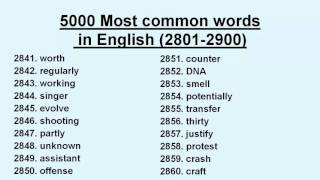 5000 Most common words in English 28012900 [upl. by Jessa]