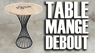 Fabrication dune table haute  Mange Debout  DIY  ⓇⒷ [upl. by Kcirdes]