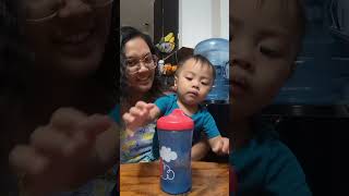 Cute baby drinking in Sippy Cup  Axel  1year old baby [upl. by Helm]