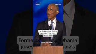 Obama jokes about Tim Walzs flannel shirts [upl. by Landy]