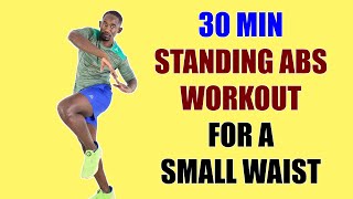 30 Minute Standing Abs Workout for A Small Waist No Equipment [upl. by Amelia]