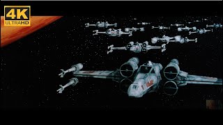 4K Star Wars 1977 Original  Despecialized  Battle of Yavin  Full Battle [upl. by Ahsiyk]