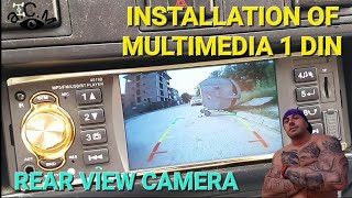 INSTALLATION OF MULTIMEDIA 1 DIN REAR VIEW CAMERA аСм [upl. by Nyar924]