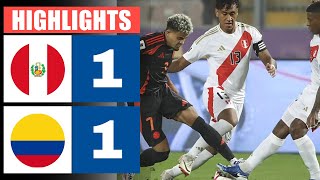 🔴 Resumen  Perú vs Colombia 1  1  HIGHLIGHTS  Clasificación Mundial CONMEBOL [upl. by Aday]