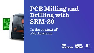 PCB Milling andDrilling with SRM20 [upl. by Katy]